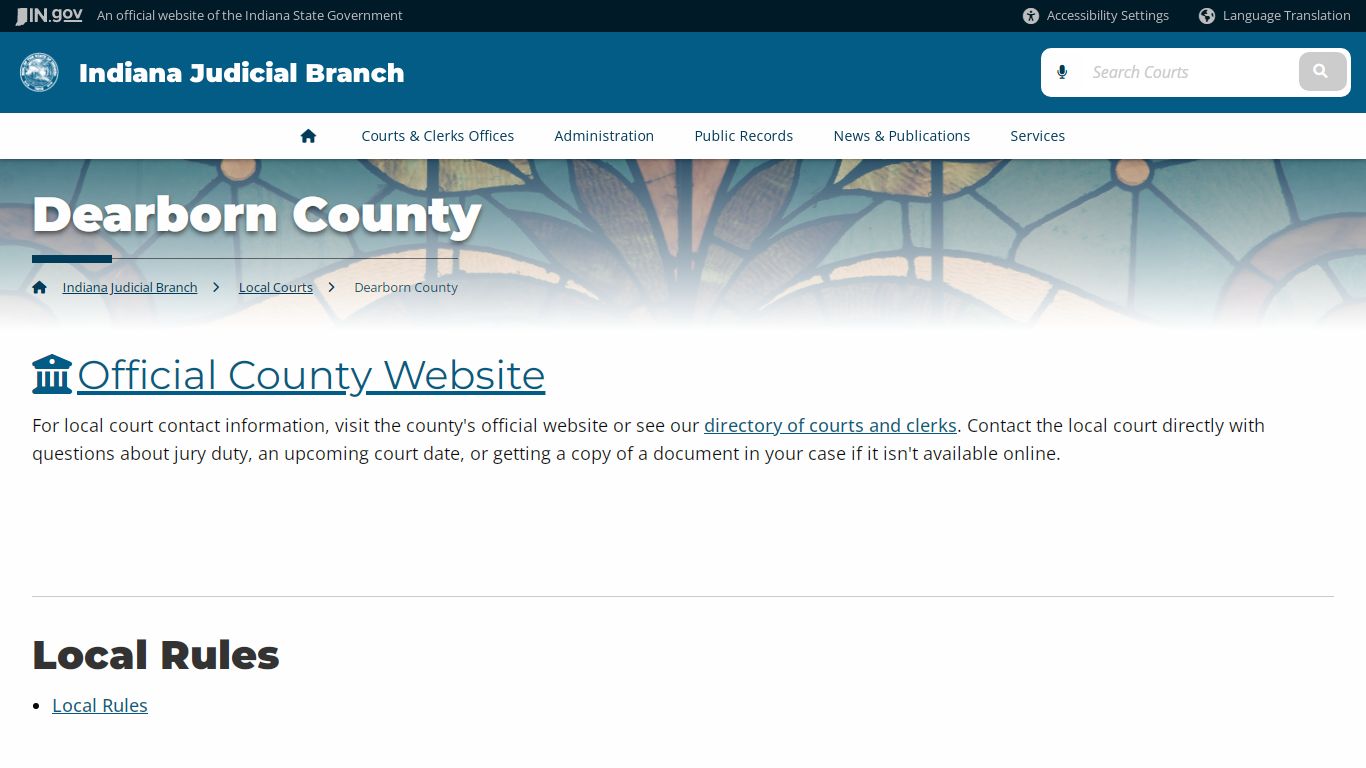 Courts: Dearborn County - IN.gov